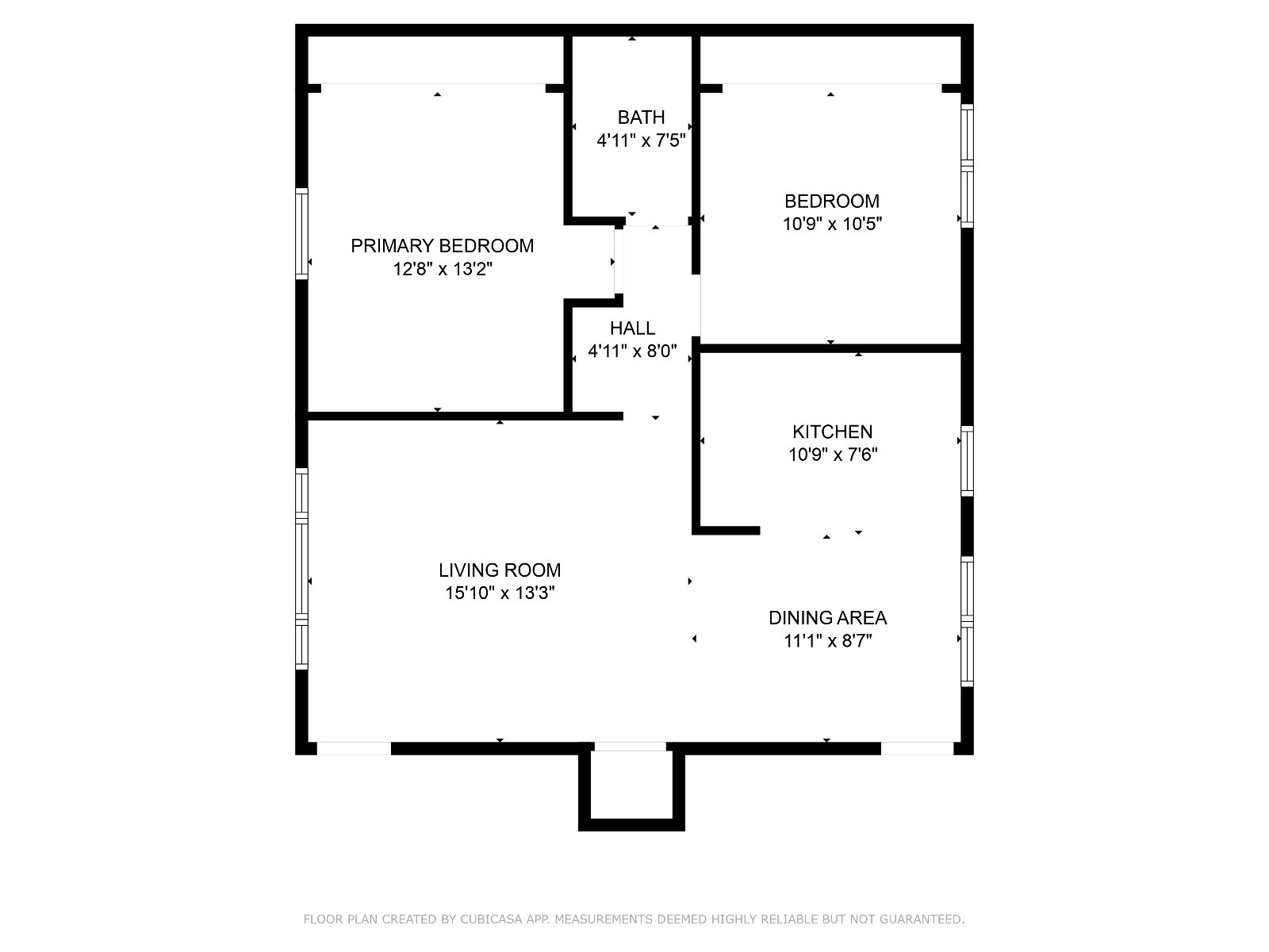 Two-bedroom flat floor plan