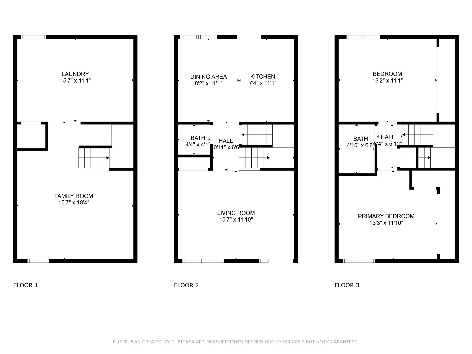 Two-bedroom townhome floor plan