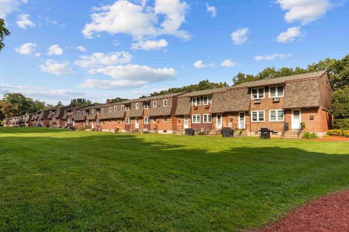 Rear of the residences facing the open lawn