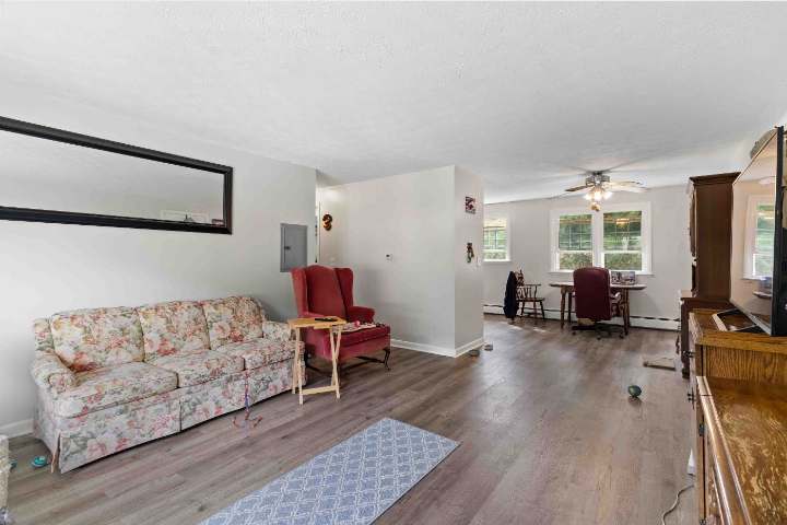 Living room leading to the dining area